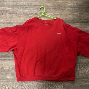 ALO Yoga Red Pullover Unisex